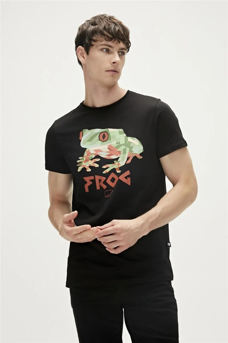 Bad Bear Frog T-Shirt Black 23.01.07.011-C01
