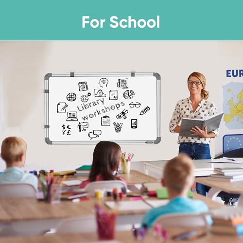 YAJNAS 16x23 Inch Non Magnetic Double Sided Whiteboard & Chalkboard, Both Side Writing Board Includes 1 whiteboard Duster and 1 Whiteboard Markers (Pack of 3) Ideal for Home, Study Room and Office - Image 5
