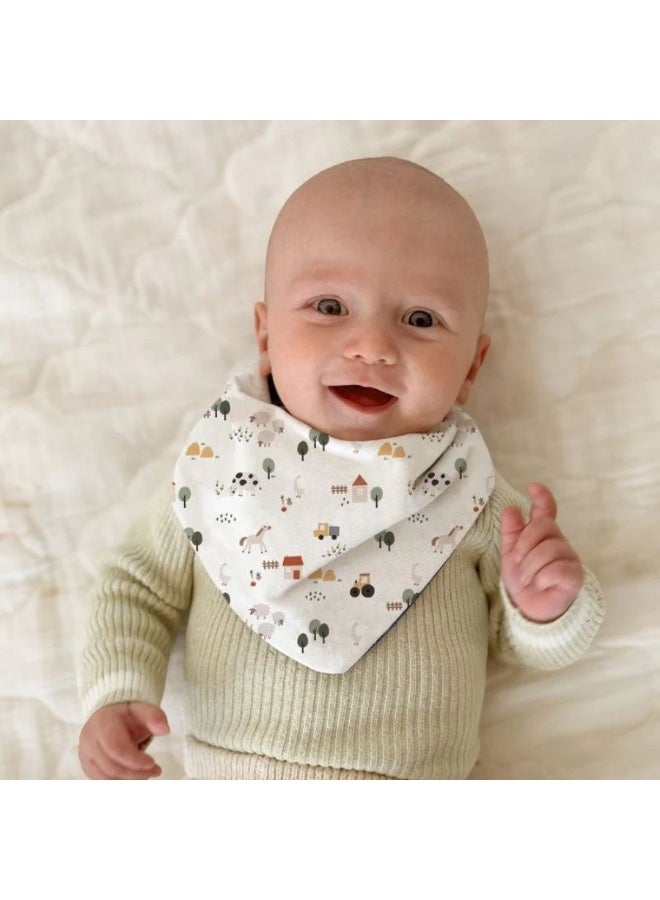 All4Ella Country Farm Bandana Bibs 2 Pack - Image 3