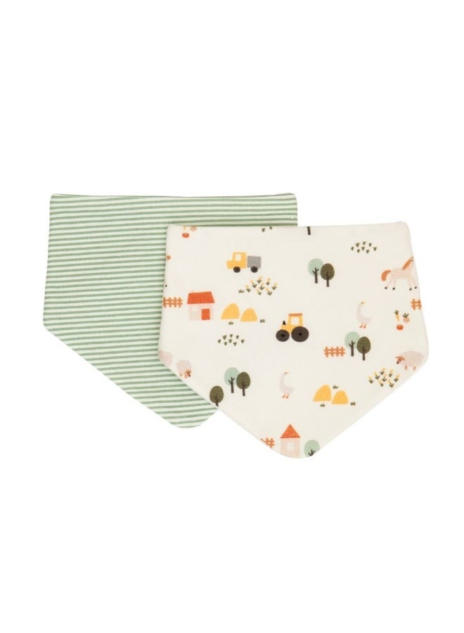All4Ella Country Farm Bandana Bibs 2 Pack - Image 1