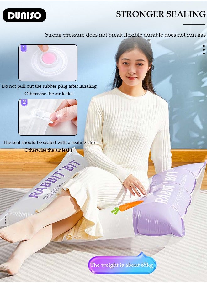 DUNISO - Combo Vacuum Storage Bag with Electric Pump, 4 Pack(1Jumbo + 1 Large + 1Medium + 1 Small) of Reusable Compression Bags, Double Zip Seal Special-Grip Clip,Travel Vacuum Sealer Bags, Rapid Vacuum for Clothes, Mattress, Blanket, Pillows Compression and Travelling - Image 1