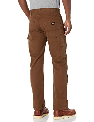 Dickies Men's Relaxed Straight Fit Lightweight Duck Carpenter Jean, Timber, 32W x 30L - Image 2