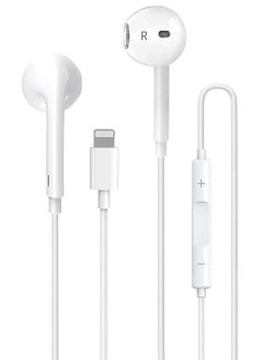 iPhone Earbuds Wired Lightning Headphones [Apple MFi Certified] in-Ear Stereo Headset Built-in Microphone & Volume Control Compatible with iPhone 13/12/11/8/8plus X/Xs/XR/Xs max/pro/se iPad All iOS