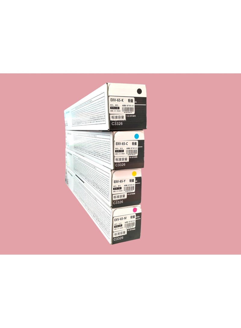 LET MY C-EXV 65 Toner - Compatible with Printer Canon IR C3326i Canon IR C3326 (4-Color Set) - Image 3