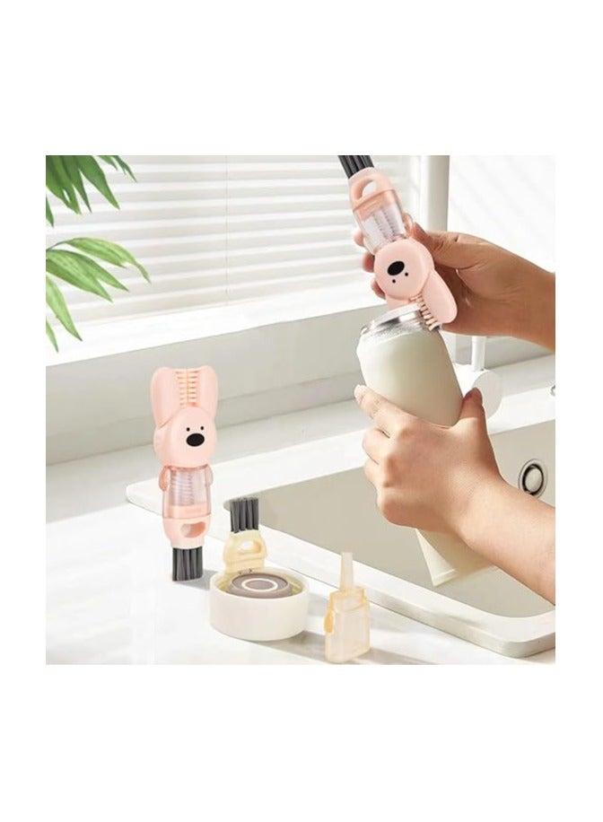 4 in1 Cup Lid Cleaning Brush,New Crevice Cleaning Brush,Multifunction Bottle Cup Lid Brush,Water Bottle Cleaner Brush for Tight Spaces Cup,Portable Gap Cleaning Brush  - Image 1