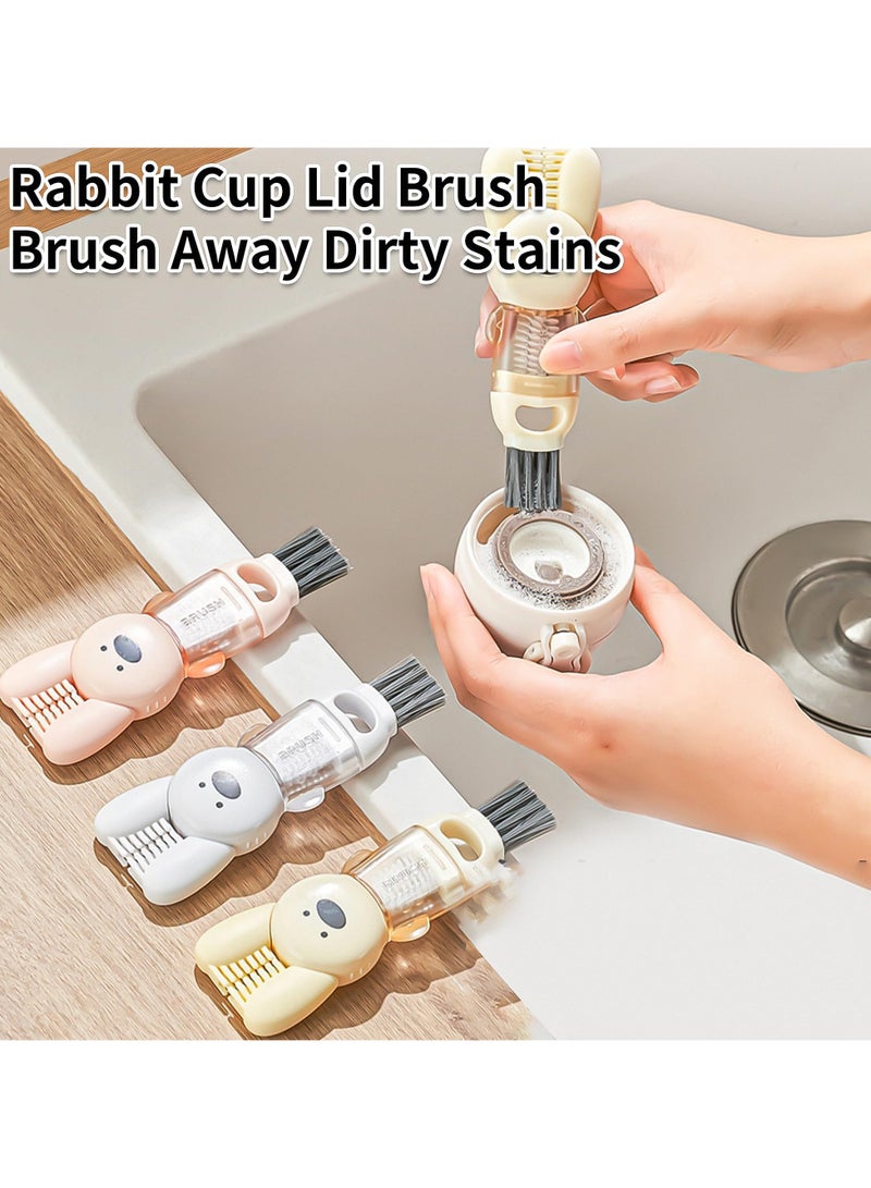 4 in1 Cup Lid Cleaning Brush,New Crevice Cleaning Brush,Multifunction Bottle Cup Lid Brush,Water Bottle Cleaner Brush for Tight Spaces Cup,Portable Gap Cleaning Brush  - Image 2