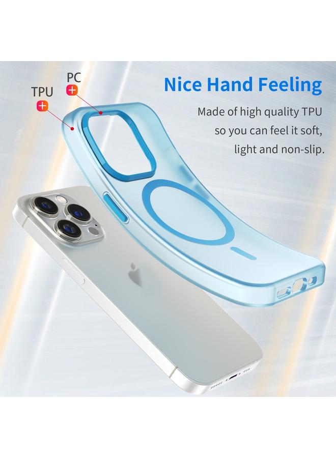 S-TOP Case For iPhone 16 Pro Max MagSafe Frosted Translucent TPU + PC Full Coverage Phone Case - Image 3