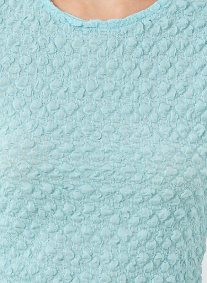 تايك تو توب بدون أكمام بياقة دائرية بنقوش مميزة - Image 3