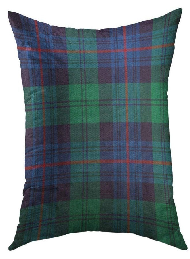 Mugod Decorative Throw Pillow Cover for Couch Sofa,Blue Plaid Armstrong Tartan Green Royal Home Decor Pillow case 18x18 Inch - Image 1