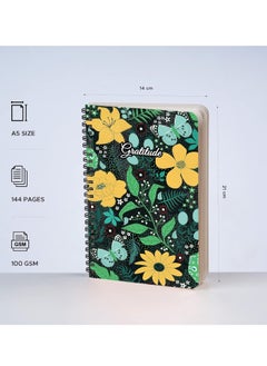 FACTOR NOTES دفتر ملاحظات حلزوني سادة مقاس A5، 144 صفحة، سمك 100 جرام لكل متر مربع  - Image 2