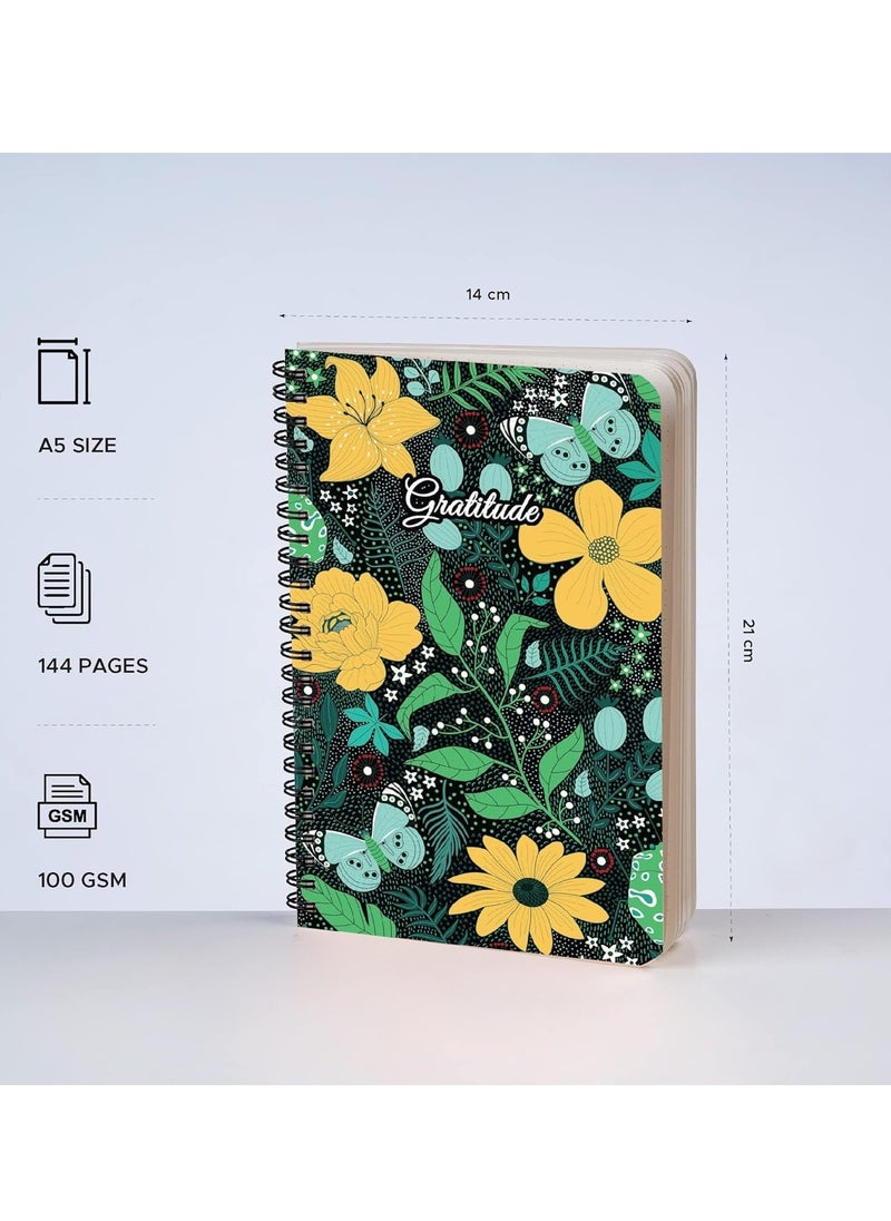 FACTOR NOTES - A5 Size Spiral Plain Notebook 144 Pages 100gsm Thickness - Image 1