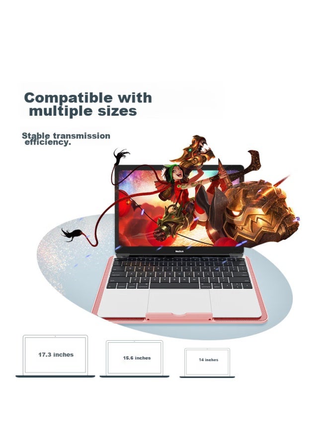Suohuang Adjustable Speed Laptop Cooling Pad, Computer Cooling Stand, Asus Tuf/huawei/dell G3 Gaming Laptop Cooling Fan Base, Pink, Cute For Girls - Image 4