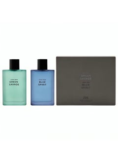 Zara Man Green Savage  Blue Spirit Cologne for Men Fragrance Set EDT Eau De Toilette 2x 90 ML 304 FL OZ