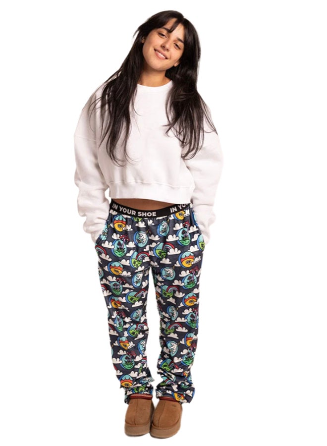 In Your Shoe Grey Clouds Fluffy Pjoys - Image 3