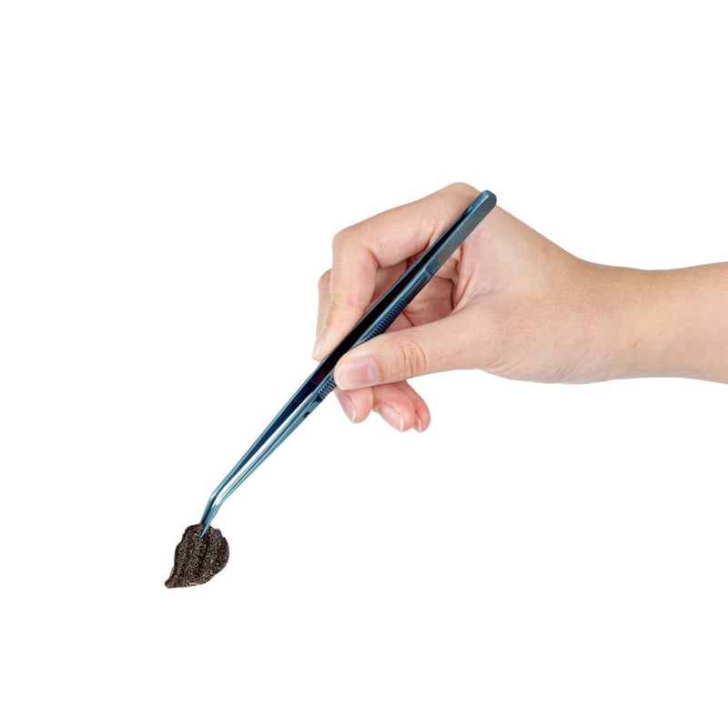 Restaurantware Restaurantware Perfect Point 63 Inch Curved Tweezers 1 Slant Nose Food Tweezers  Serrated Tips For Precision For Garnishing Plating Or Decorating Blue Stainless Steel Kitchen Tweezers Sturdy 