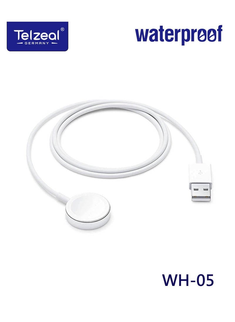 Telzeal - WH-05 Waterproof Smart Watch With Max Screen 3 Pair Straps and Wireless Charger Designed for Men Silver - Image 1