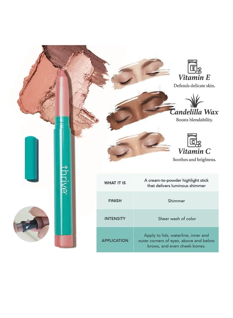 Excefore Eyeshadow Stick, Eye Brightener Stick, Shadow Pencil Makeup, Brightener Highlighter Eyeliner Crayon Make up (Mauve Taupe Shimmer) - Image 3