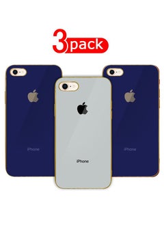 HICOOL 3Pack for iPhone 8/7/SE 2022/SE 2020 Case Shockproof Hard PC Electroplated Ultra Thin Back Cover 4.7 inch  - Image 1