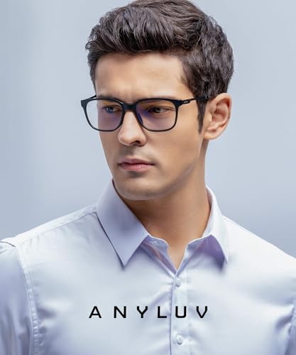 ANYLUV Blue Light Glasses for Men Lightweight Computer Gaming Glasses Stylish Anti Eyestrain Blue Light Blocking Men - Image 3