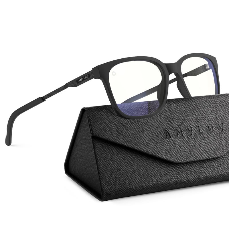 ANYLUV Blue Light Glasses for Men Lightweight Computer Gaming Glasses Stylish Anti Eyestrain Blue Light Blocking Men - Image 2