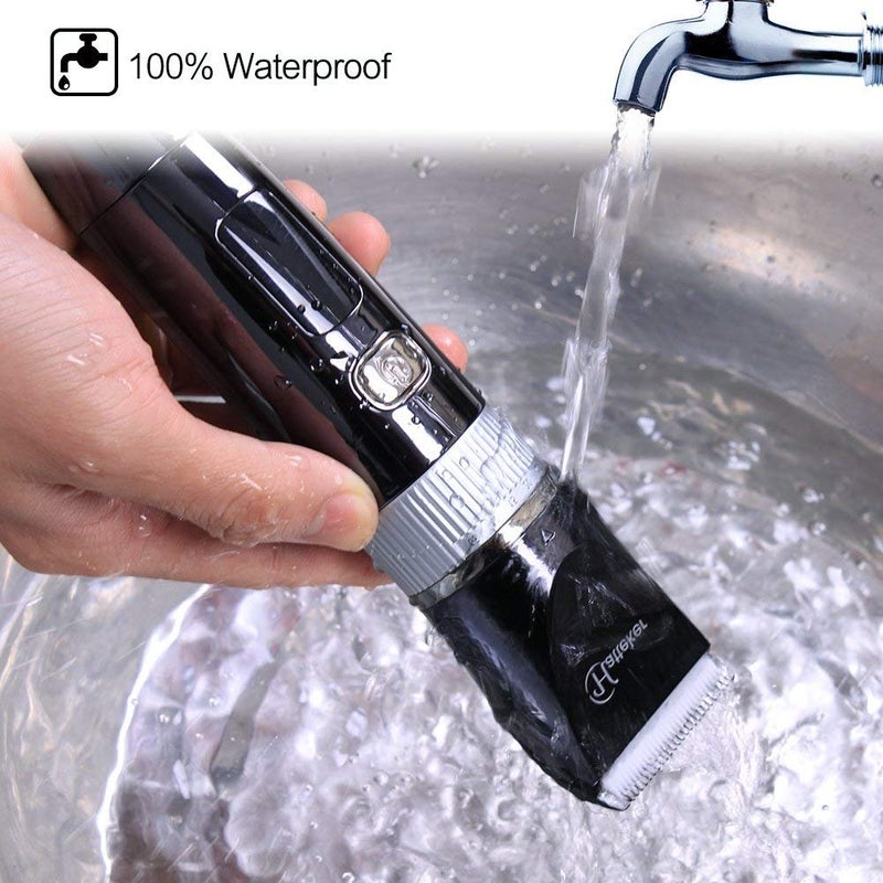 Hatteker Kingbox Professional Clipper Cordless Clippers Hair Trimmer Beard Shaver Electric Haircut Kit Ceramic Blade Waterproof Rechargeable Battery Led Display For Men And Family Use | Black - Image 3