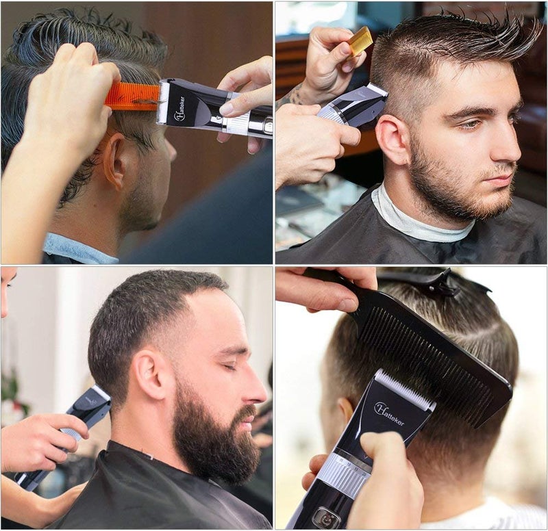 Hatteker Kingbox Professional Clipper Cordless Clippers Hair Trimmer Beard Shaver Electric Haircut Kit Ceramic Blade Waterproof Rechargeable Battery Led Display For Men And Family Use | Black - Image 5