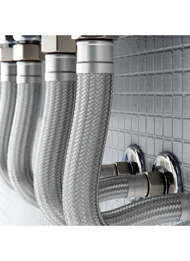 melfi Melfi 1 Inch Male And Female Corrugated Electrical Proof Pipe Braided Stainless Steel Flexible Conduit Metal Hose (60 Cm Female 1 Inch X Male 1 Inch)  - Image 4