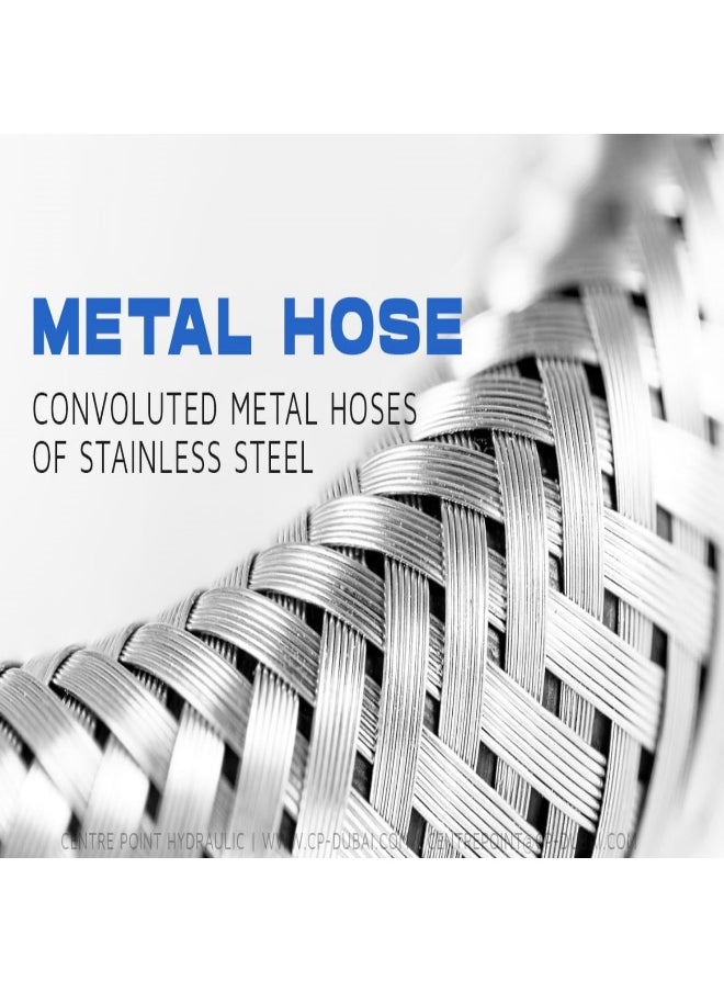 melfi Melfi 1 Inch Male And Female Corrugated Electrical Proof Pipe Braided Stainless Steel Flexible Conduit Metal Hose (60 Cm Female 1 Inch X Male 1 Inch)  - Image 3