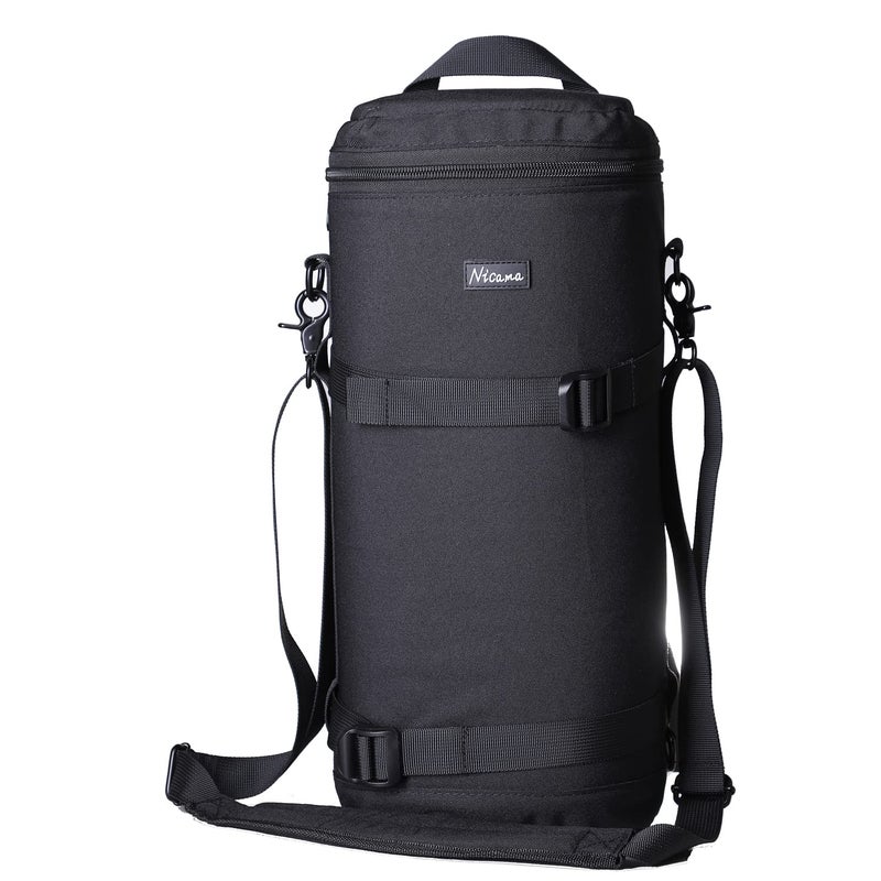 Nicama LB1 Deluxe WaterResistant Camera Lens Pouch Case for Canon RF 800mm Tamron SP 150600mm Sigma 150600mm 150500mm Nikon Nikkor AFS 200500mm More Zipper Polyester Lens Protective Bag - Image 2