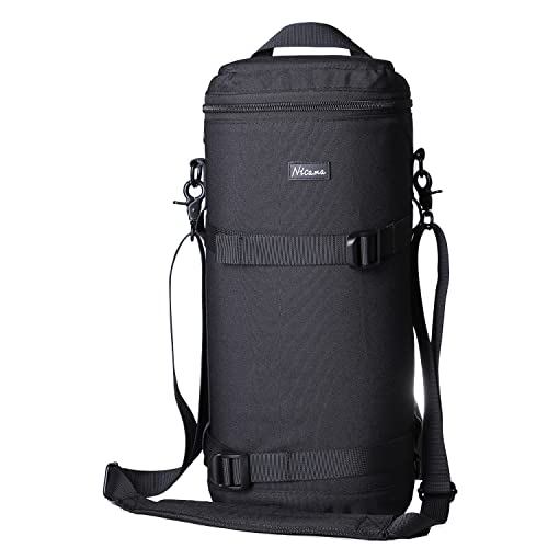Nicama LB1 Deluxe WaterResistant Camera Lens Pouch Case for Canon RF 800mm Tamron SP 150600mm Sigma 150600mm 150500mm Nikon Nikkor AFS 200500mm More Zipper Polyester Lens Protective Bag - Image 1