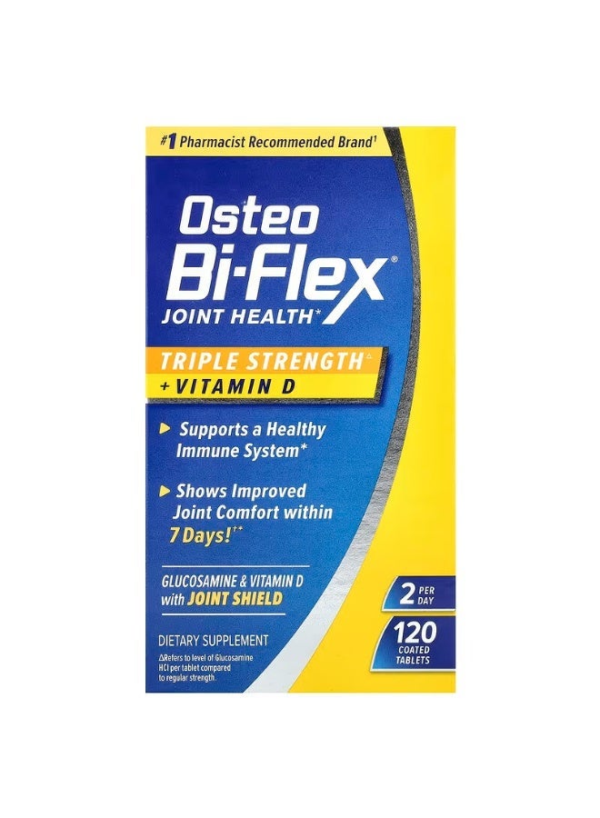 Osteo Bi-Flex Joint Health Triple Strength and Vitamin D 120 Coated Tablets - Image 1