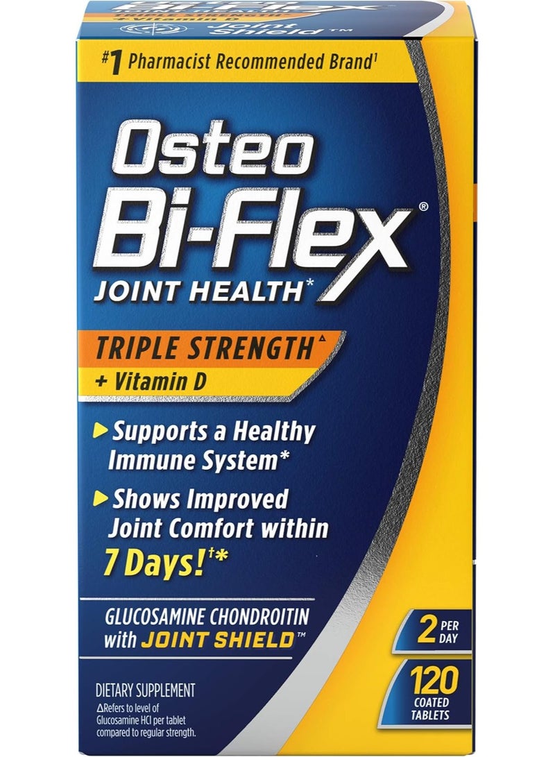 Osteo Bi-Flex Joint Health Triple Strength and Vitamin D 120 Coated Tablets  - Image 1