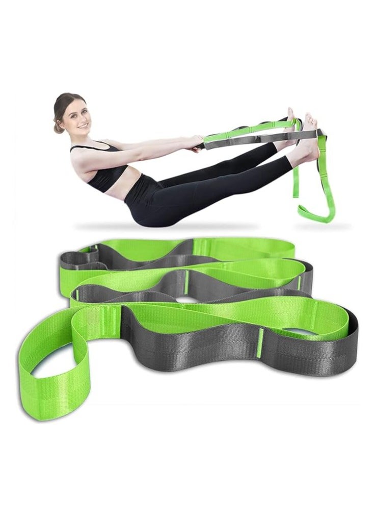 Cuken Yoga Strap - Stretching Strap, 12 Loops Yoga Stretch Strap, Non-elastic Stretch Band for Physical Therapy, Pilates, Dance and Gymnastics with Carry Bag  - Image 2