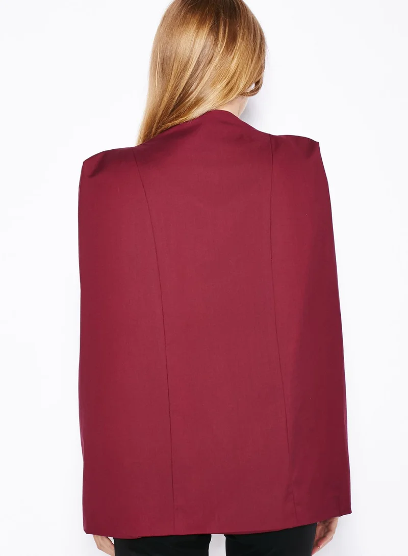 lavish alice Collarless Cape Blazer