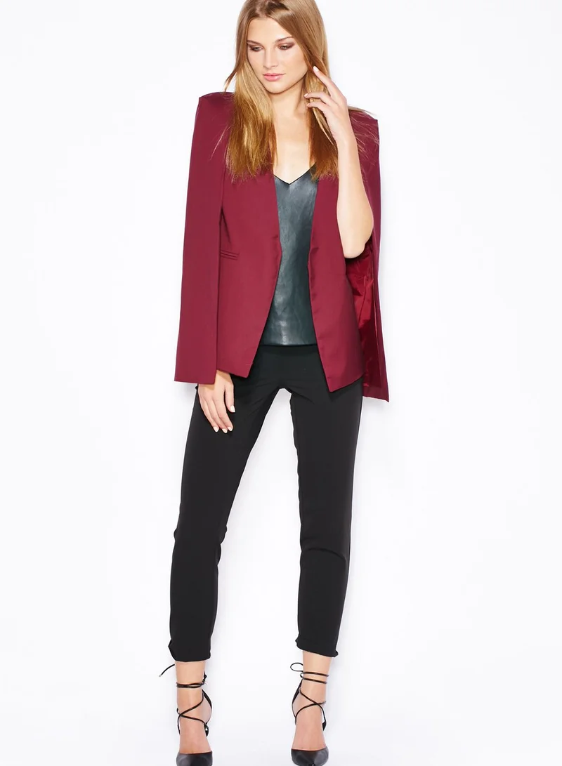 lavish alice Collarless Cape Blazer
