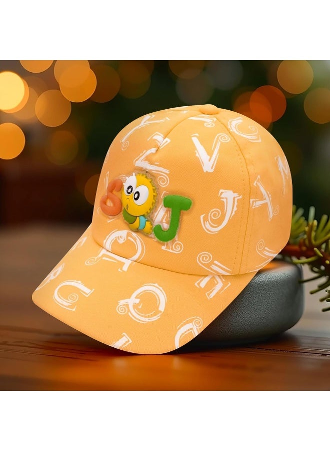 VRITRAZ Printed Cartoon Character Little Cap for Kids, Baby Girls and Boys 3-12 Years, SWJ Yellow, 4 Years-5 Years - Image 2