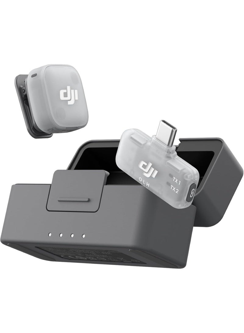 DJI Mic Mini 2 Mobile Version (1 TX + 1 Mobile RX + Charging Case) | Wireless Lavalier Microphone for iPhone & Android | Plug & Play, 24H Battery, 2-Stage Noise Cancelling, 3 Voice Tone Presets | Solo Vlog Mic - Image 1