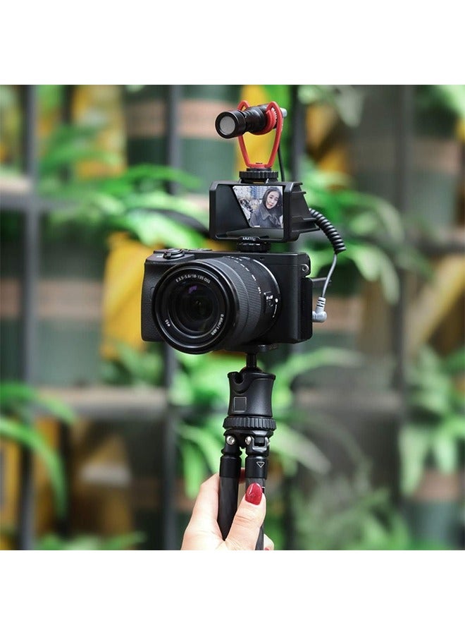 UURIG UURig Vlog Selfie Flip Screen for Mirrorless Camera for Sony A7R3 A7III A7II A6000/A6300/A6500 Cold Shoe Bracket Microphone Mount for Fujifilm XT3 XT20 Canon Panasonic GX85 Nikon Z7 Reverse Mirror  - Image 5