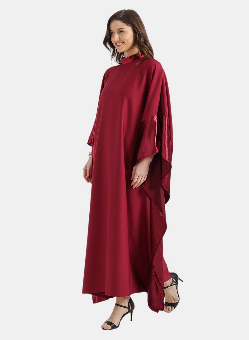 Clue Asymmetric Mock Neck Abaya - Image 3
