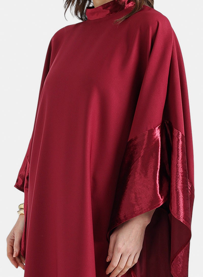 Clue Asymmetric Mock Neck Abaya - Image 5