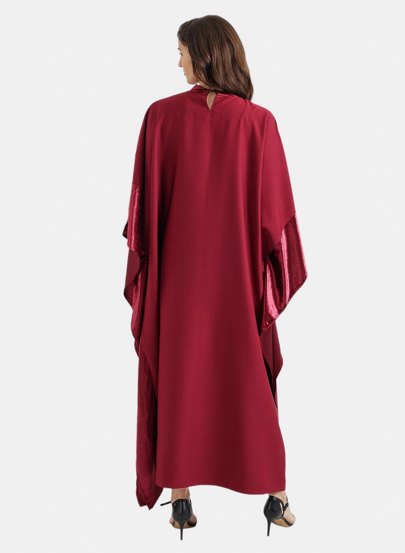 Clue Asymmetric Mock Neck Abaya - Image 4