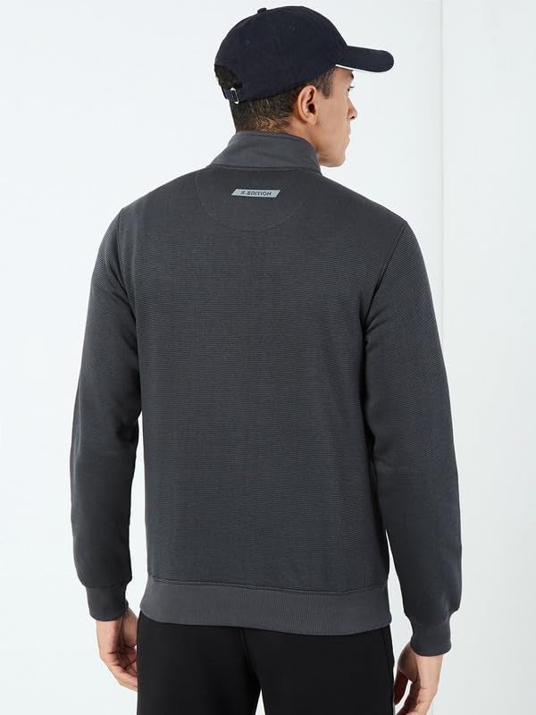 Wildcraft Men Cotton Blend Sweat Shirt | Sweatshirt for Mens | Regular Fit | (Black, M) - Image 4