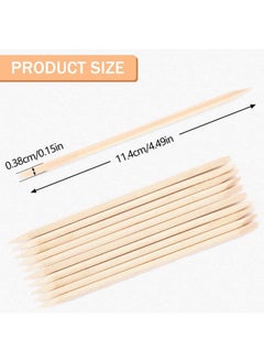 Carpe Hair Removal 200 Pcs Eyebrow Wax Sticks, Wooden Waxing Spatulas for Small Detailed Areas, Orange Wood Nail Sticks  - Image 2