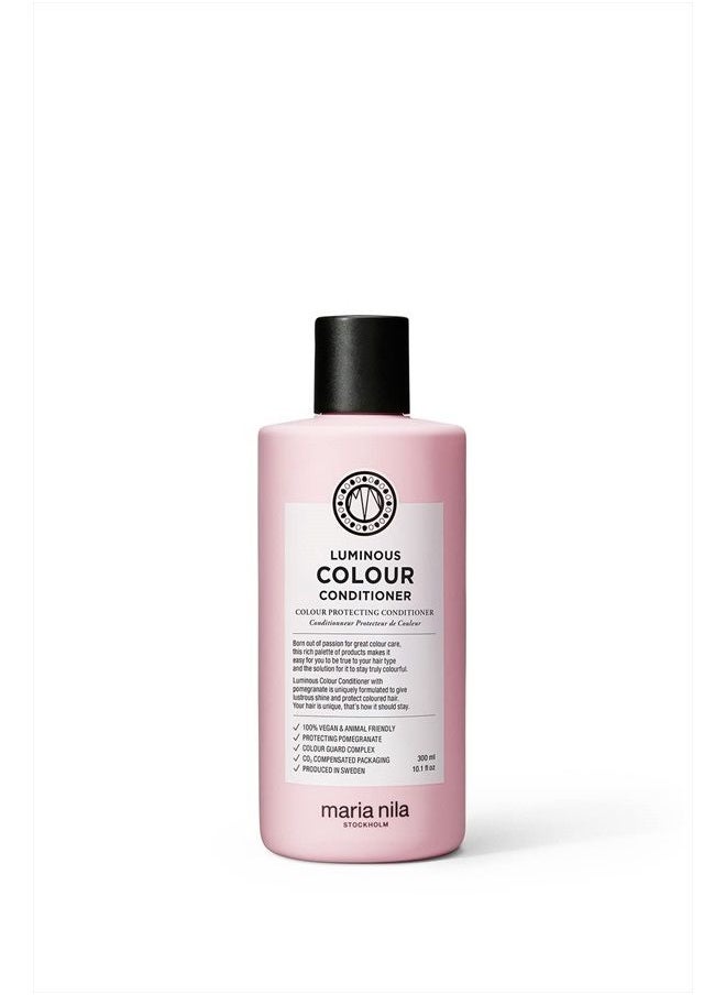 Maria Nila Luminous Color Conditioner, 10.1 Fl Oz / 300 ml, Reduces Color Loss from Washing, Pomegranate Counteracts Dehydration, 100% Vegan & Sulfate/Paraben free  - Image 1