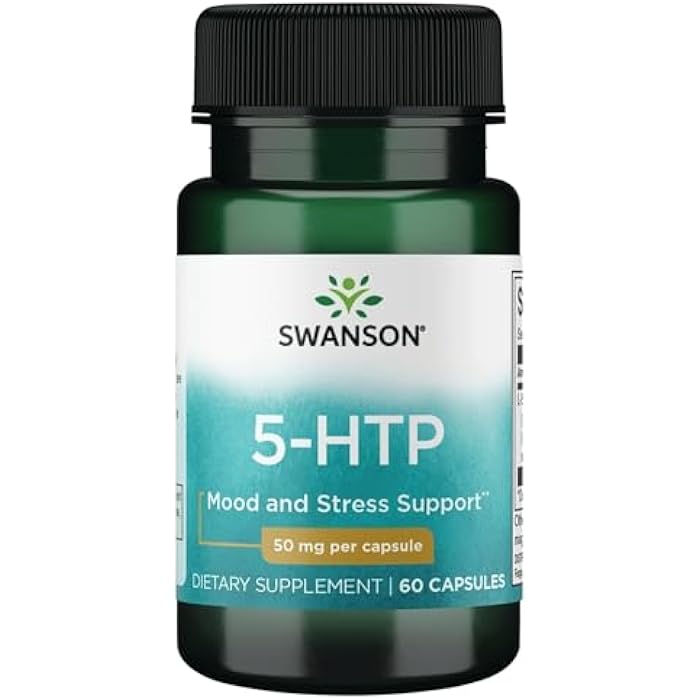 Swanson Premium Amino Acid 5-Htp - Extra Strength - 50 Milligrams 60 Capsules - Image 1