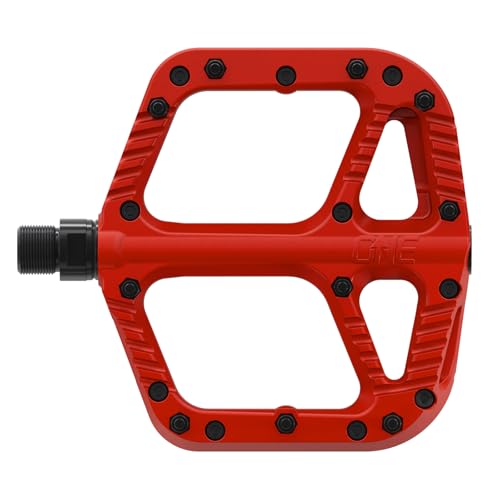 OneUp Components Composite Pedals, Red – Lightweight, Durable Flat Bike Pedals for Mountain Bikes (MTB) - Image 5