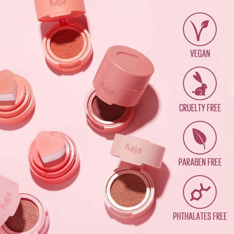 KAJA Blusher - Cheeky Stamp 05 Sassy | Kbeauty, Cute Makeup, Buildable & Blendable Shade with Heart-shaped Applicator, Sunkissed Finish, Travel size, Hygienic, Portable, Korean Makeup, 0.17 Oz - Image 2