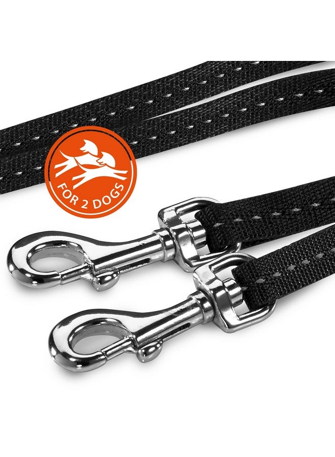 فلكسي سلسلة فليكسي الكلاسيكية الجديدة المزدوجة القابلة للسحب للكلاب الصغيرة حتى وزن 18 رطلاً - 16 قدمًا، لون أسود | سلسلة مشي للحيوانات الأليفة مقاومة للتشابك مع فرامل بيد واحدة، وإيقاف مؤقت، وقفل - Image 4