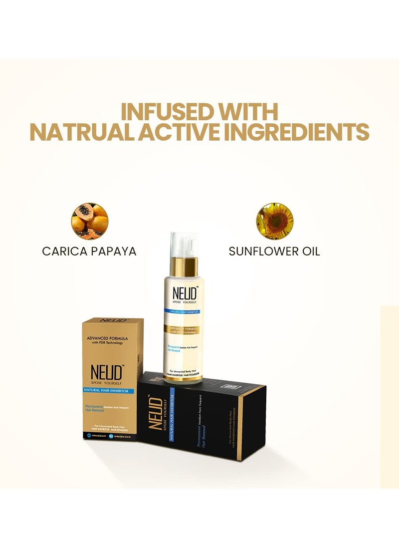 Natural Hair Inhibitor Lotion Reduces Unwanted Body Facial Hair for Men Women 80g