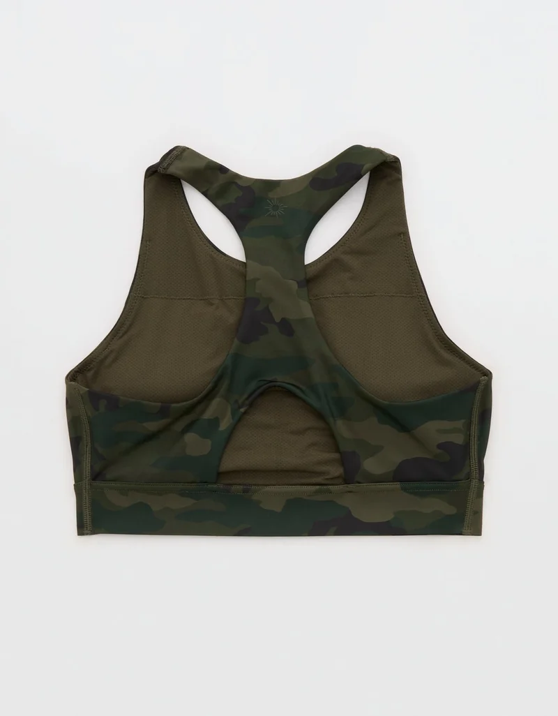 Aerie  OFFLINE By Aerie Goals Gloss High Neck Sports Bra for Women | Best Price UAE